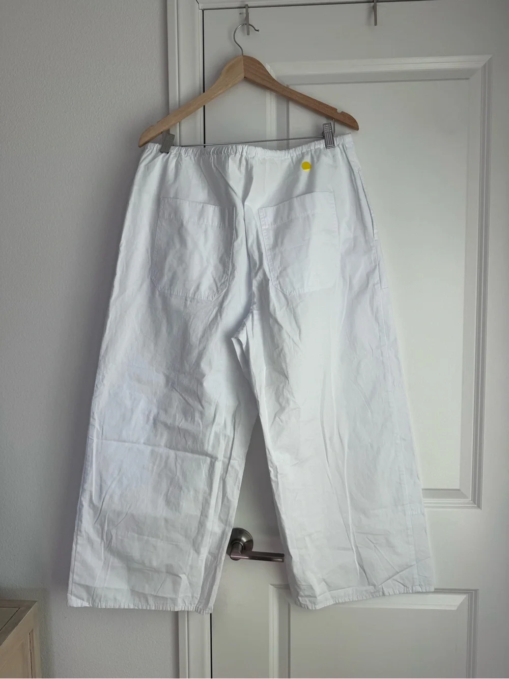 NWT J Crew Luna Pants In Cotton Poplin In White Size L